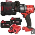 Aku příklepová vrtačka Milwaukee M18 FPD3-502X, 2x aku M18 B5 + M12-18 FC + kufr, 4933479860