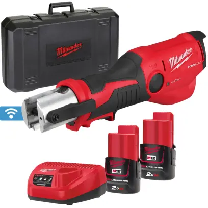 Aku hydraulický lis Milwaukee M12 ONEHPT-202C, ONE-KEY, 2x aku M12 B2 + M12 C12 C + kufr, 4933481032