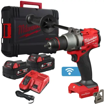 Aku vrtačka s příklepem Milwaukee M18 ONEPD3-502X, 2x aku M15 B5 + M12-18 FC + kufr, 4933492801