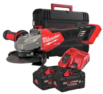 Aku úhlová bruska Milwaukee 125 mm M18 FHSAG125XB2-802X vysoce výkonná s posuvným spínačem 4933493416 (8,0 Ah) (MI4933493416)