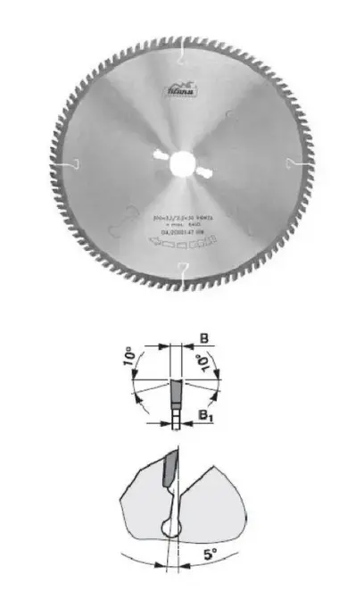 Pílový kotúč s SK priemer 300 x 3,2/2,2 x 30 – 72 WZ, typ 22 5381-13 (PI2253811330)