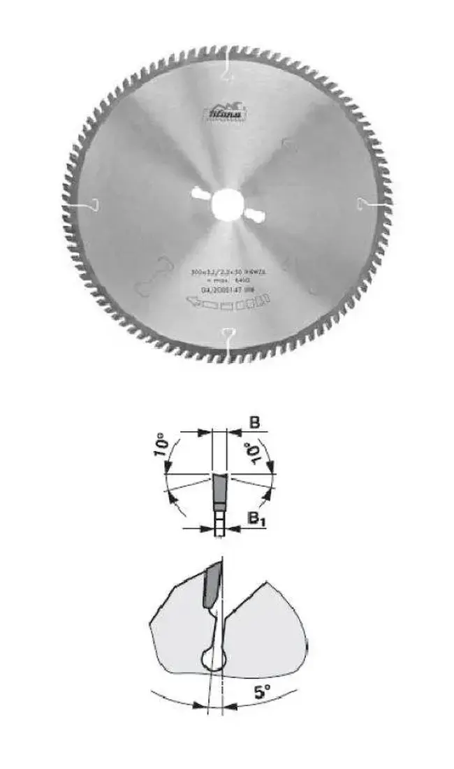 Pílový kotúč s SK priemer 300 x 3,2/2,2 x 30 – 72 WZ, typ 22 5381-13 (PI2253811330)