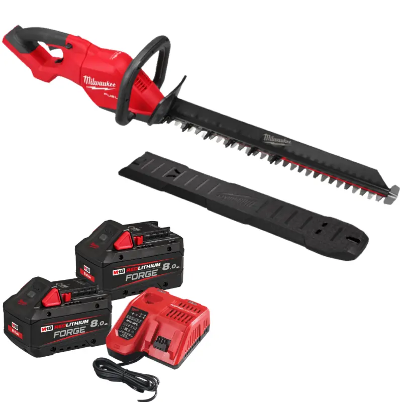 Aku nůžky/plotostřih na živý plot Milwaukee M18 FHET60G2-802, lišta 60 cm, 2x aku M18 FB8 + nabíječka M12-18 FC, 4933498385 (MI4933498385)
