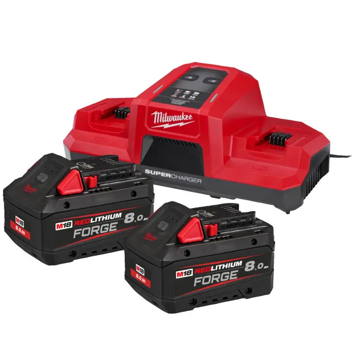 Sada akumulátorů a nabíječky Milwaukee M18 FORGENRG-802DBSC, 4933498616 (MI4933498616)