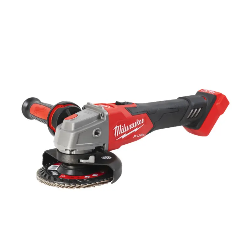 Aku úhlová bruska 125 mm (1200 W) Milwaukee M18 FSAGV125XB-0 s posuvným spínačem, brzdou a regulací otáček (bez aku) 4933499158 (MI4933499158)
