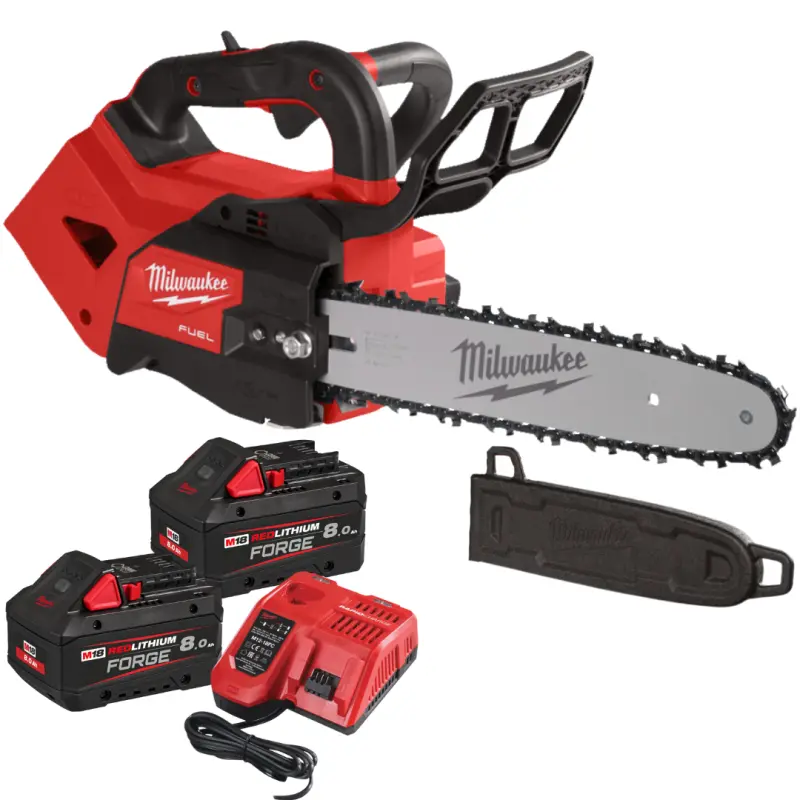 Aku řetězová pila Milwaukee M18 FTHCHS30-802, lišta 30 cm, 2x Aku M18 FB8 + nabíječka M12-18 FC, 4933499221 (MI4933499221)