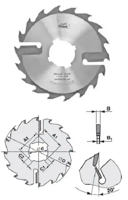 Pílový kotúč s SK priemer 400 x 4,0/2,8 x 80 – 24+2 FZ, typ 22 5394 (PI2253940040)