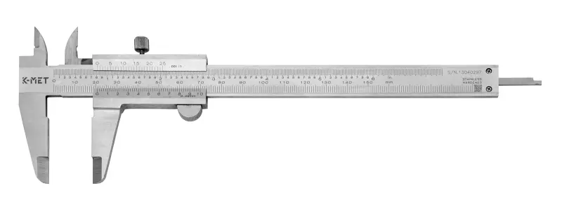 Posuvné měřítko Kinex s hloubkoměrem a vnitřním měřením (150/40, 0,02 mm + inch) (KI60002)