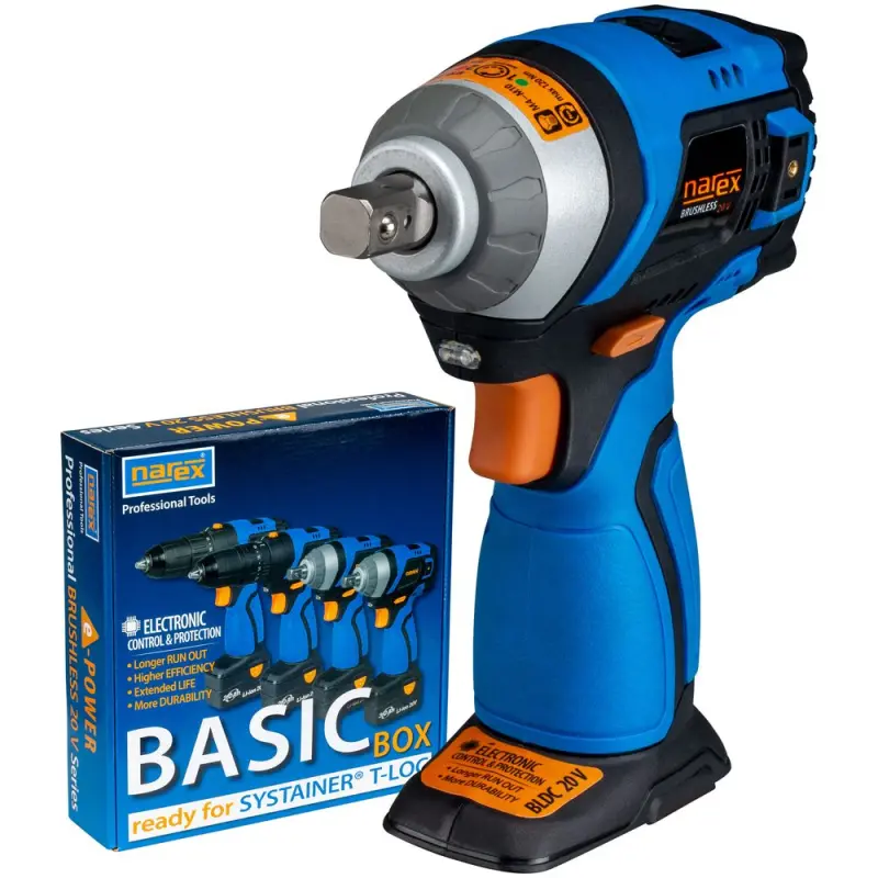 Aku rázový utahovák Narex ASR 200-3SB BASIC BOX 120 ÷ 260 Nm (bez aku) (NA65405311)