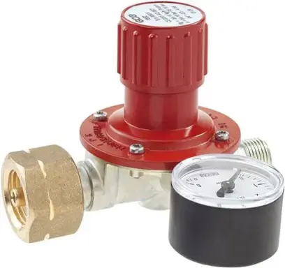 Regulátor pre propánové nádoby 5/11 / 33kg a manometer plyn 0,5-4bar GCE (EDE91090011)
