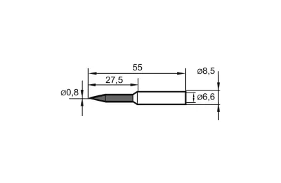 Letovacie hrot, špička ceruzky predĺžený 0832SDLF 0,8mm Ersa (EDE91500011)