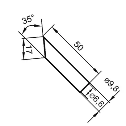 Spájkovací hrot 35° 0832LDLF 17mm Ersa (EDE91500091)