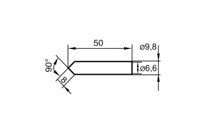 Letovacie hrot, obojstranný zošikmený 0832MDLF 8mm Ersa (EDE91500101)