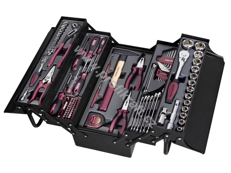Souprava nářadí 1/4" + 1/2" Kraftwerk KR-206 v kovové výklopné base (106 ks) (KRAF-KR-206.000.000)