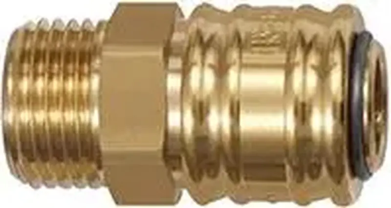 Rýchlouzatváracie spojka mosadz, menovitá svetlosť 7,2mm vonkajší závit G3/8" RIEGLER (EDE94300125)