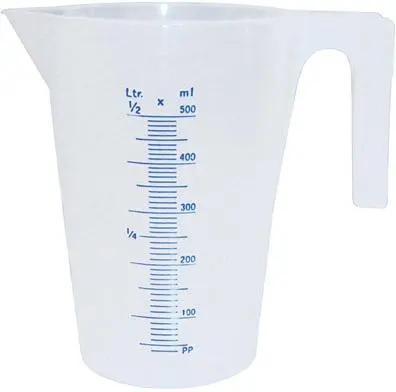 Odměrka polypropylen jmen ovitý obsah 1l, průhledná PRESSOL