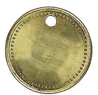 Označenie/značka nástroja, mosadz, priemer. 27 mm s otvormi Kukko 334-ED030 Perlrand (KUK334-ED030)