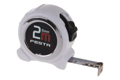 Zvinovací meter 2mx16mm Biely, FESTA 11226 (L11226)