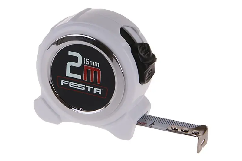 Zvinovací meter 2mx16mm Biely, FESTA 11226 (L11226)
