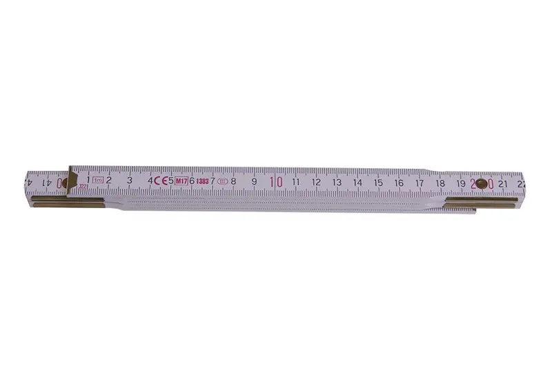 Skladací meter o dĺžke 1m - PROFI drevo biely, Levior 13010 (L13010)