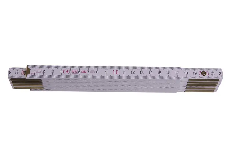 Skladací meter o dĺžke 2m - PROFI drevo biely, Levior 13020 (L13020)