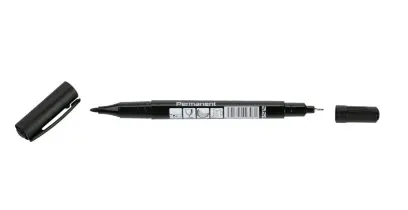 Značkovač permanentní (fix) oboustranný černý (L13212)