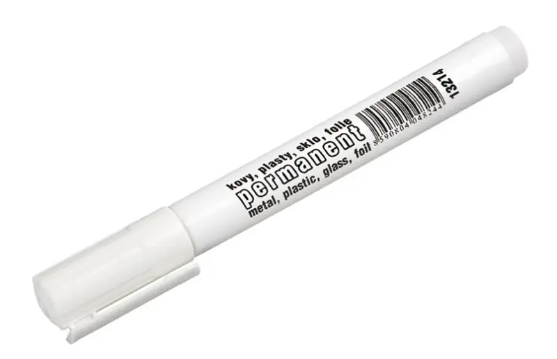 Značkovač permanentní (fix) bílý (L13214)