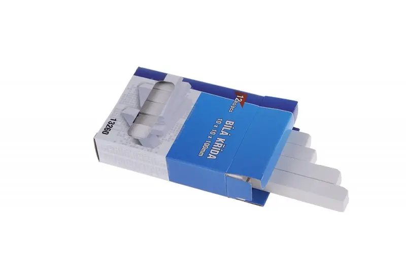 Křída bílá 10x10 x 80mm, 12ks (L13260)