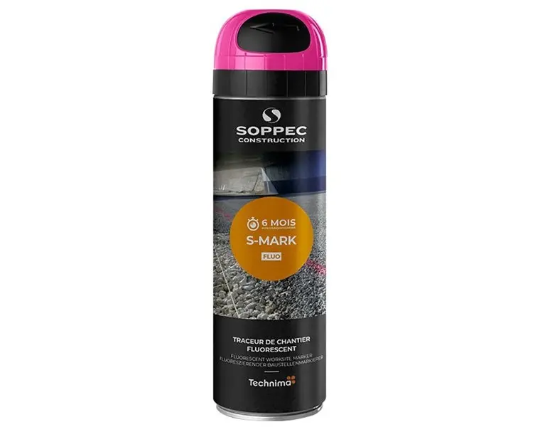 Fluorescenčný sprej S-MARK 6M ružový 500ml (L13364)