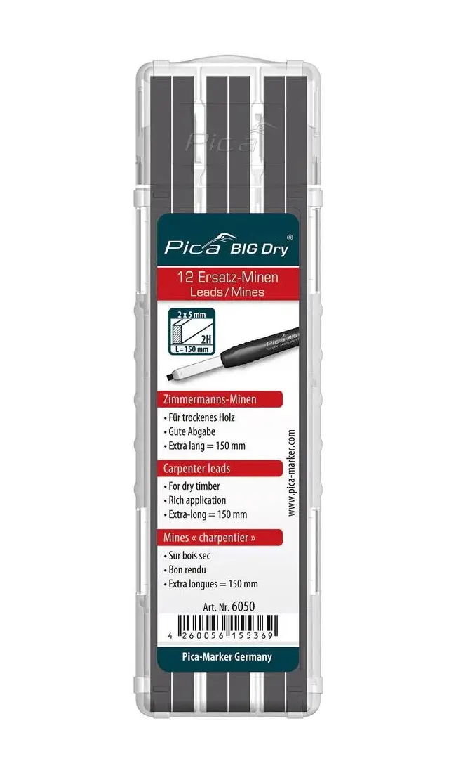 Sada tuhy pre tesársku ceruzku BIG Dry Zimmermann grafit 2H Pica (EDE97531005)