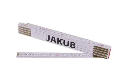 Skladací rebrík 2m JAKUB (PROFI, biely, drevo), Levior 13416 (L13416)