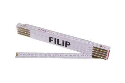 Skladací rebrík 2m FILIP (PROFI, biely, drevo), Levior 13429 (L13429)