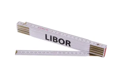Skladací rebrík 2m LIBOR (PROFI, biely, drevo), Levior 13435 (L13435)