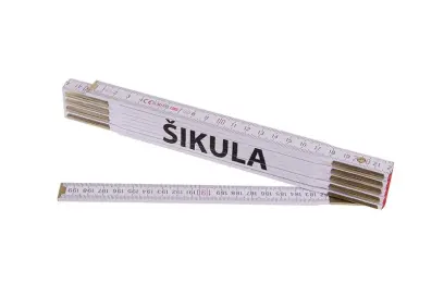 Skladací rebrík 2m ŠIKULA (PROFI, biely, drevo), Levior 13468 (L13468)