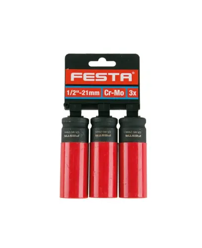 Hlavica na kolesá 1/2" 21mm - 3 ks, FESTA 17338 (L17338)