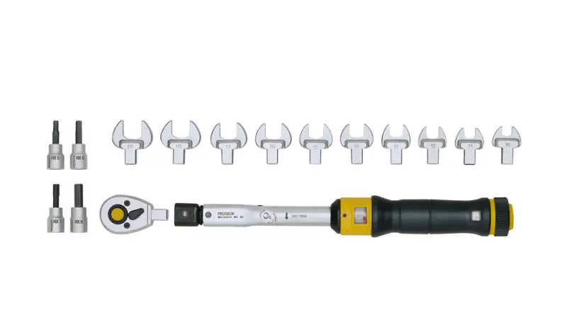 Sada - Momentový klíč MicroClick MC 60 a 10 nástavců