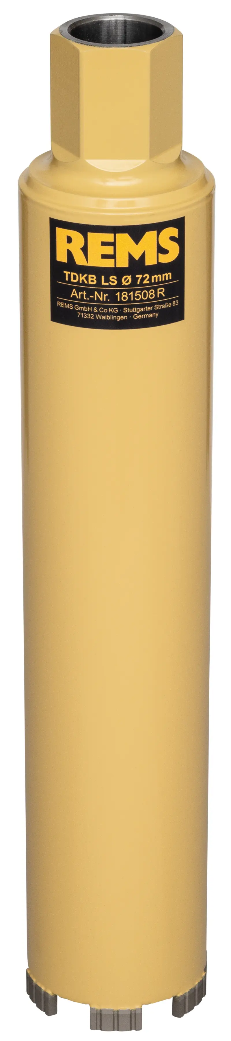 Diamantová jádrová vrtací korunka Rems TDKB LS 72 × 320 × UNC 1&frac14 (REM181508)