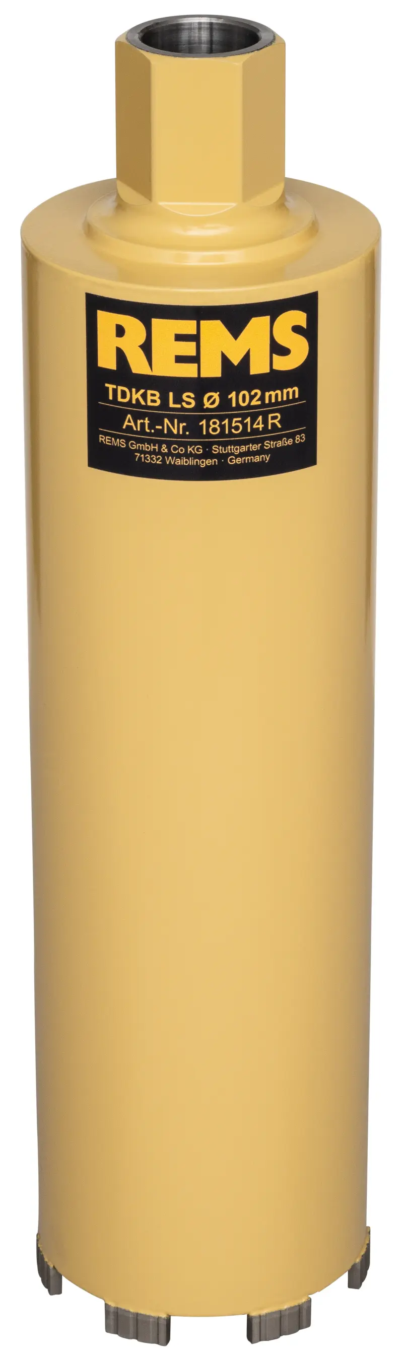 Diamantová jádrová vrtací korunka Rems TDKB LS 102 × 320 × UNC 1&frac14 (REM181514)