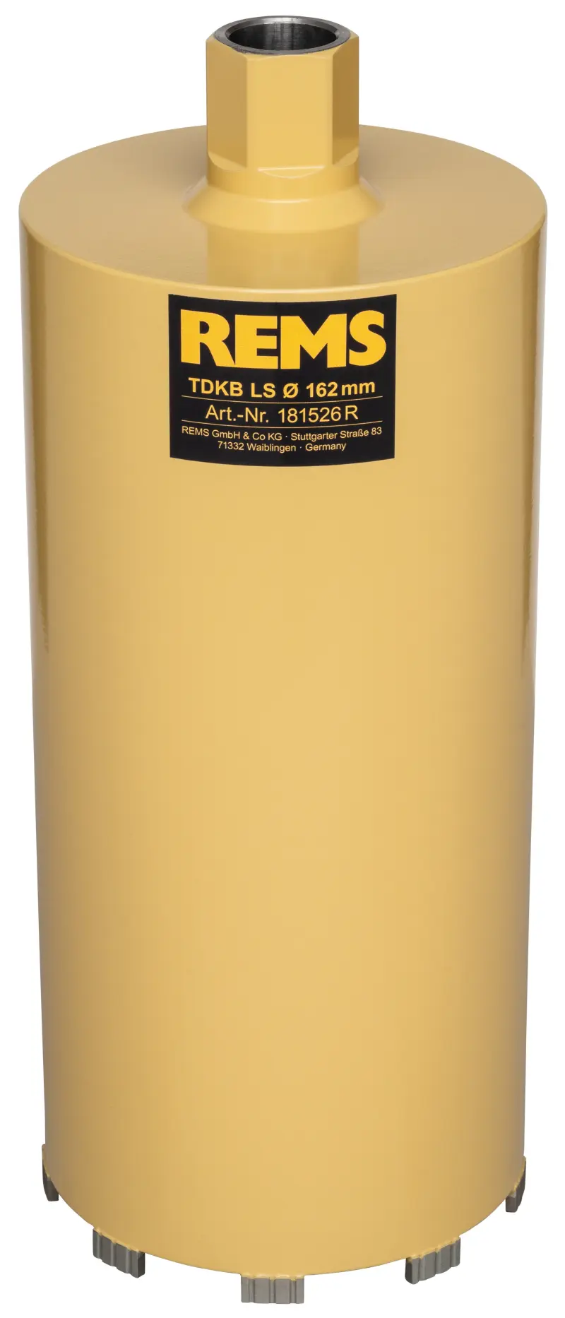 Diamantová jádrová vrtací korunka Rems TDKB LS 162 × 320 × UNC 1&frac14 (REM181526)