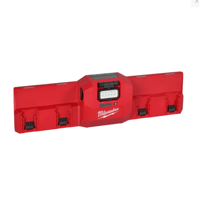 Nabíjecí stanice Milwaukee M12-18 GBC4, LED světlo 450 lm, 4933493863