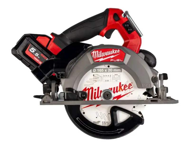 Aku okružní pila Milwaukee M18 FCSDC165-552C, 2x aku M18 HB5.5 + M12-18 FC + kufr, 4933499997