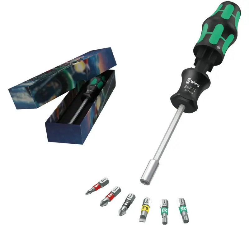 Wera 135821 Vánoční šroubovací rukojeť a sada bitů Kraftform Kompakt 27 Set 1 Vánoce 2025, W05135821001