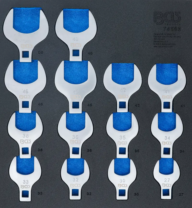 Vložka do díl.voz. 2/3: BGS 74563  Stranové klíče Growfoot 1/2" 27 ÷ 50 mm (Sada 14