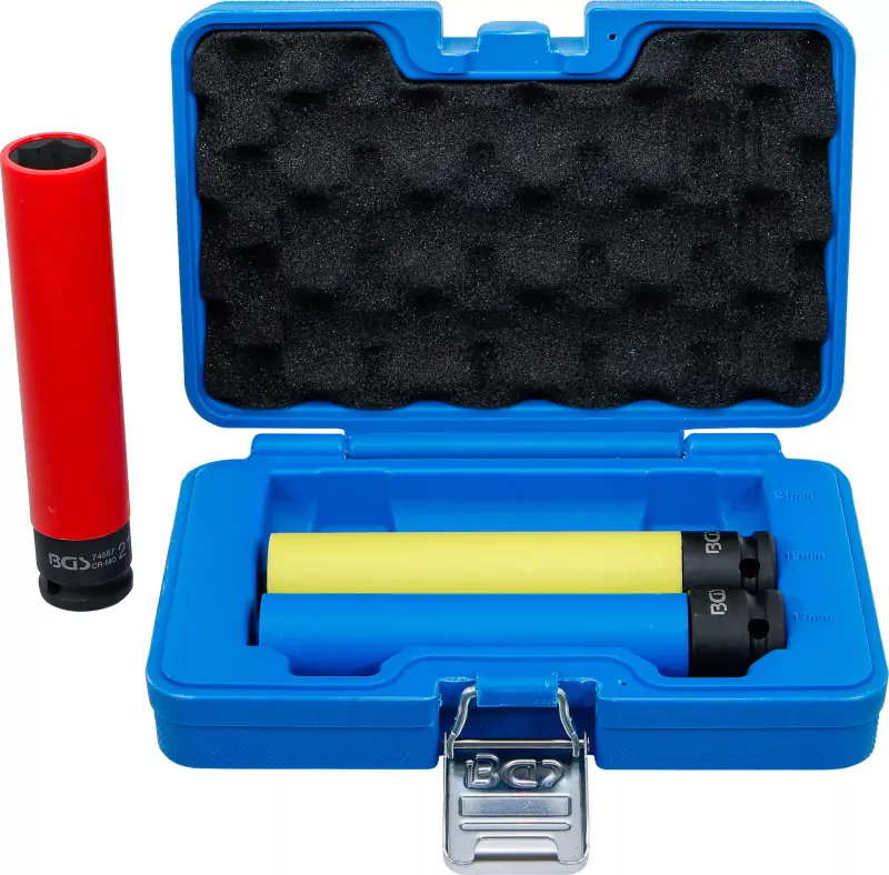 Ochranná sada klíčů extra hluboká 12,5 mm (1/2") pohon 17 / 19 21 mm 3 ks.