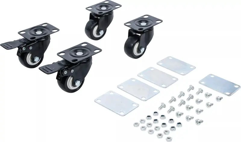 Sada otočných koleček k systémové kufrové desce na kolečkách 4 ks.