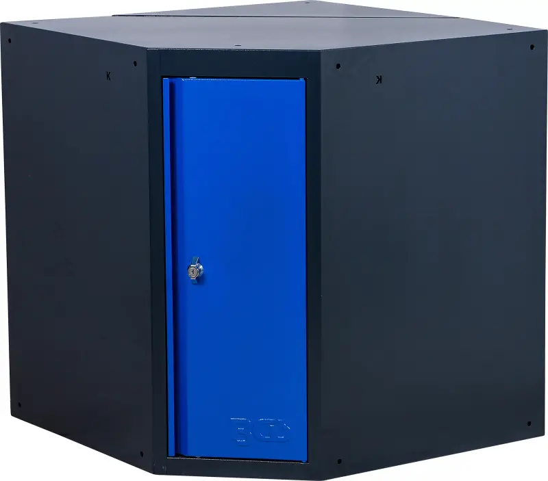 Dílenská skříňka s jednokřídlými dveřmi, rohová spodní skříňka