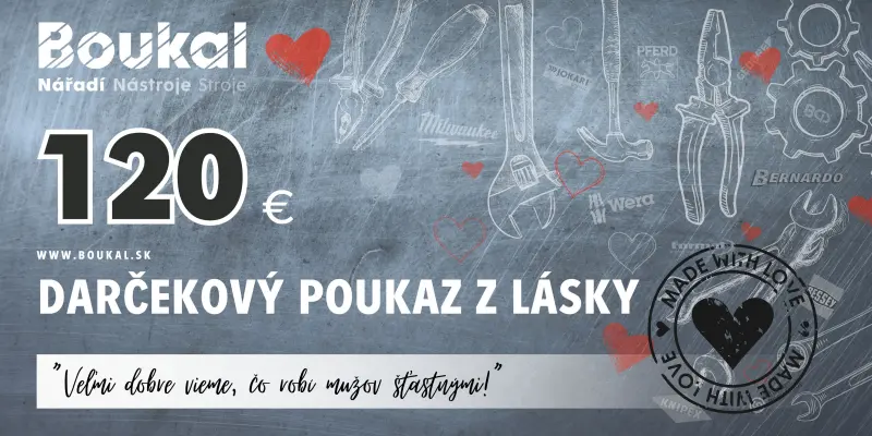 Darčekový poukaz valentínsky v hodnote 120 € (DAPVAL3000SK120), DAPVAL3000SK120