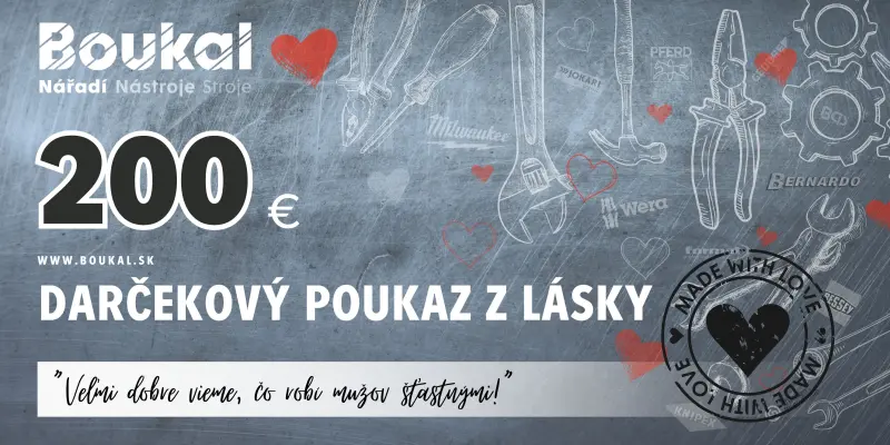 Darčekový poukaz valentínsky v hodnote 200 € (DAPVAL5000SK200), DAPVAL5000SK200