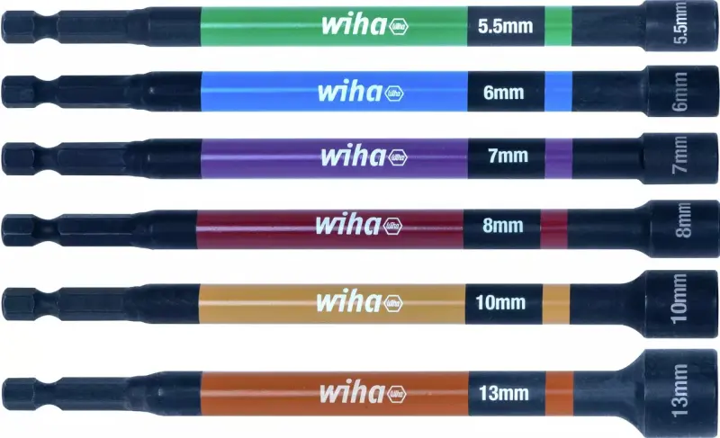 Barevně rozlišená sada nástrčných klíčů magnetická, 150 mm