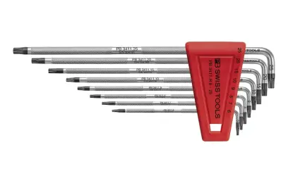 Zástrčné kľúče T6-T25 SAFETY v plastovom držiaku - 8 ks. PB Swiss Tools PB 411.BH 6-25 (EDE59090900))